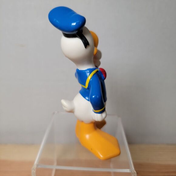 Classic Disney 4" Donald Duck in Retro Blue Sailor Uniform - Solid Plastic - Picture 4 of 6
